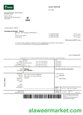 Fennia Insurance company business bill, SCR